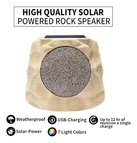 Ggii Altavoz De Roca Al Aire Libre - Altavoz Solar 1