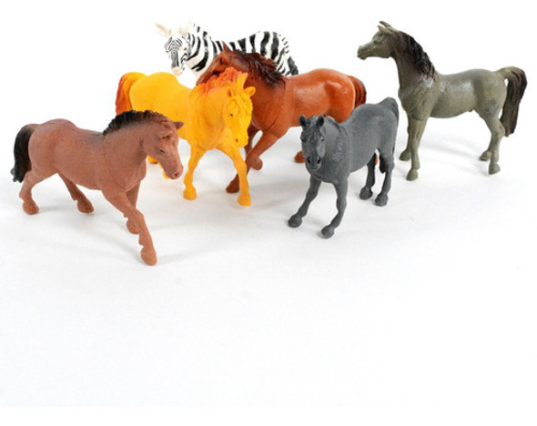 Granja Set De Animales Caballos Grande X 12 Piezas Calidad 1