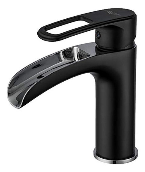 Frud Grifo De Lavabo De Baño Negro Cascada Grifo De Baño Mod 0