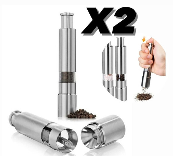 2x Pimentero Salero Molinillo Cocina Manual Acero Inoxidable 0 2x Pimentero Salero Molinillo Cocina Manual Acero Inoxidable 0