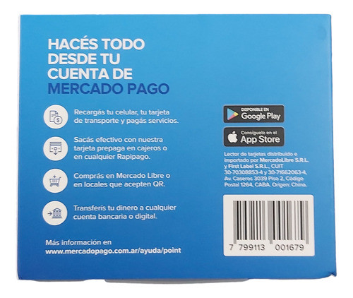 Mercado Pago Point Bluetooth Lector Tarjeta Mpos Posnet 1