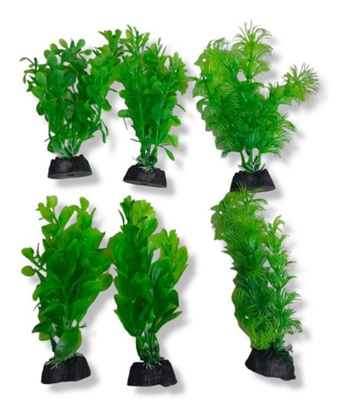 Planta Plastica Artificial Pack X 6 Aqua Plants Penn Plax 0