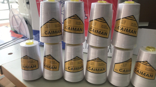 Hilos Poliéster Caimán Color Blanco Por 4000 Mts 1
