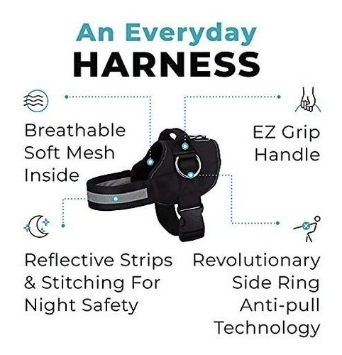 Pretal Arnes Acolchado Ajustable P/perros Talle 2xl - Azul 1