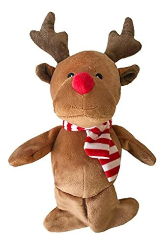¿juguete Para Perros De Peluche De Reno Navideño Midlee Con 0