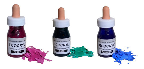 Kit X 3 Colores Colorantes Líquidos Para Ecocryl 25g 0