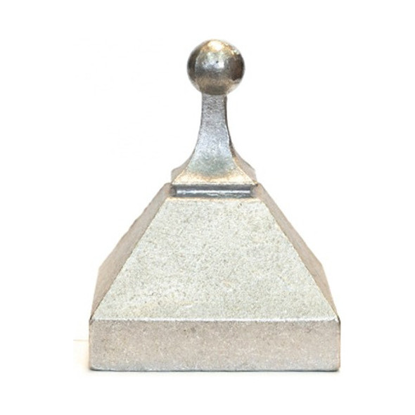 Aplique Para Reja Bochon Piramide Con Bocha 80x80 Aluminio 0