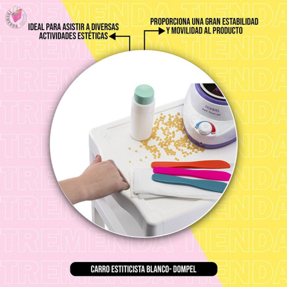 Carro Ayudante Dompel Blanco Peluqueria Barberia Estetica 1