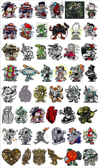 Vectores Caricaturas 01. 109 Diseños Exclusivos! 0