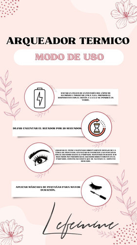Arqueador Termico Para Pestañas - Rizador -curvador Lfme 1