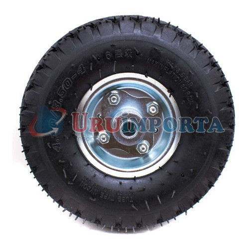 Rueda Inflable Eje Rojo C/camara P/carrito Lh-37 0