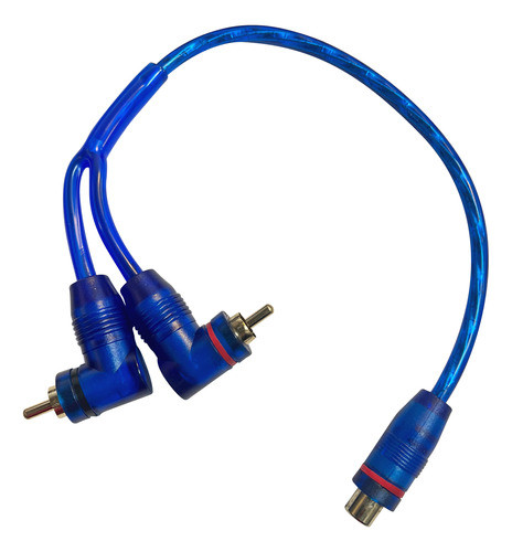 Cable Rca Derivador 2 Machos 1 Hembra 30cm Puntas 90 Grados 0