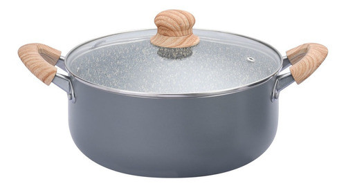 Cacerola Hudson De Aluminio C/antiadherente Granito De 24 Cm 0