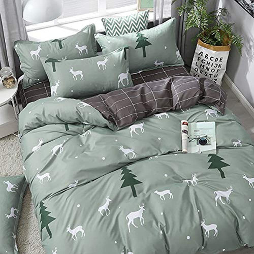 Omelas, Ropa De Cama Verde Salvia Para Niños, Juego De Funda 1