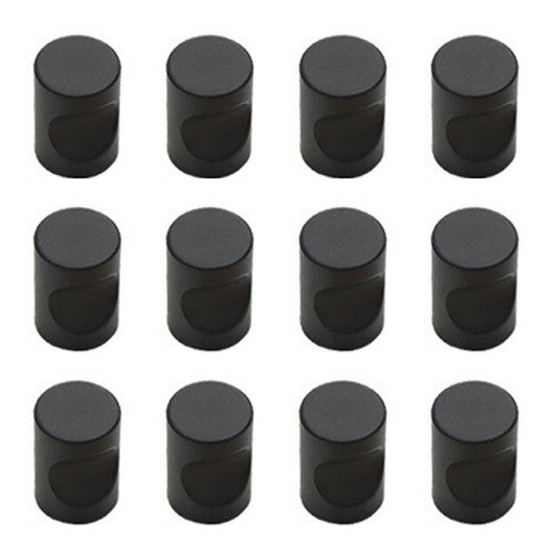 12 Tiradores Minimalistas Negros (784wlqqn) 0