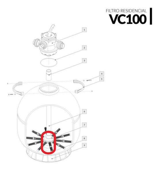 Colector Para Filtro Vulcano Vc100 Soplado 130504 1