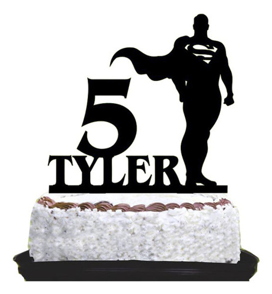 Cake Topper Adorno Torta - Cumple Superman Personalizado 0