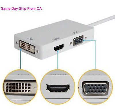 Para Manzana 3 En 1 Puerto Thunderbolt Mini Pantalla Dp A Hd 1