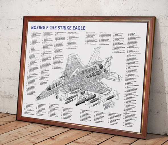 Poster Enmarcado Boieng F15-e  Strike Eagle 0 Poster Enmarcado Boieng F15-e  Strike Eagle 0