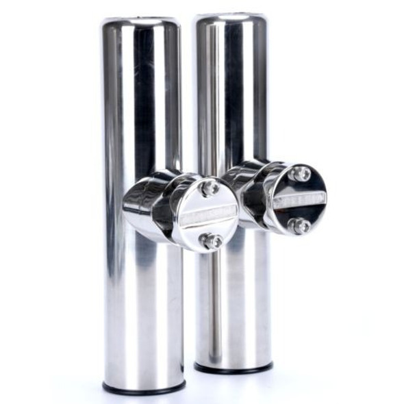 Abrazadera De Acero Inoxidable 2pcs En Caña De Pescar Titula 0