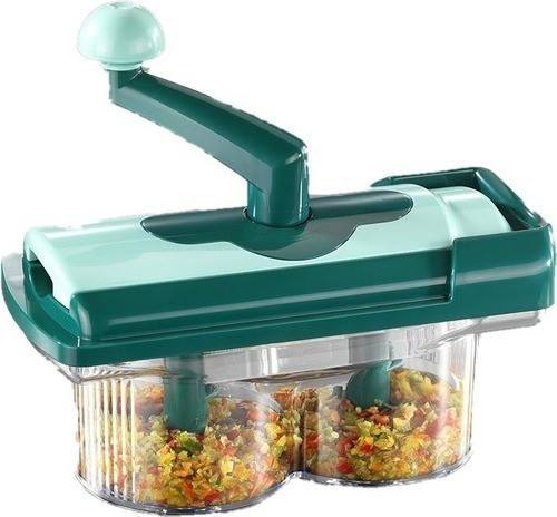 Cortador De Verduras Picadora Alimentos Vegetales Doble Hoja 0
