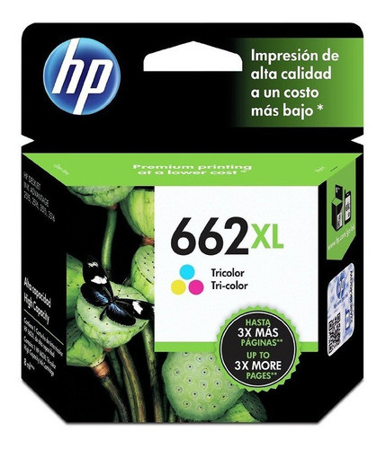 Cartucho De Tinta Hp 662xl Tri-color Cz106al - Mosca 0