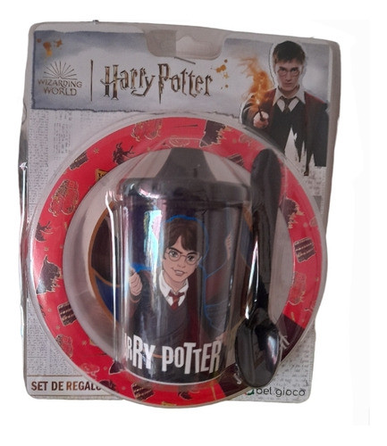 Set Harry Potter Bowl Con Tomador Vaso Plato Cuchara 0