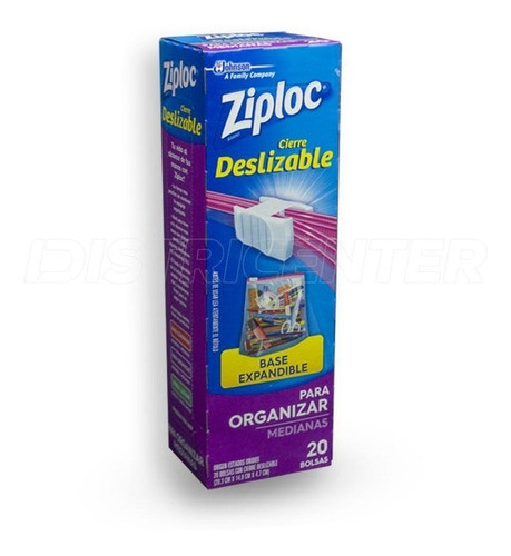 Bolsa Ziploc Base Expandible X 20 Unidades 0