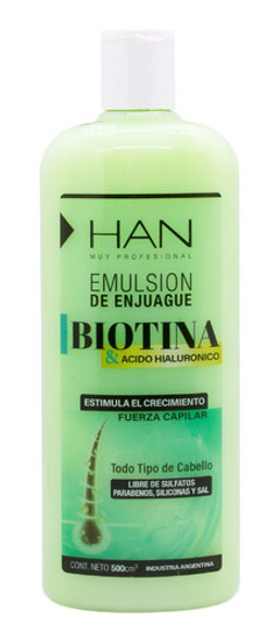 Han Biotina Acido Hialuronico Emulsion Enjuague Anticaída 0 Han Biotina Acido Hialuronico Emulsion Enjuague Anticaída 0