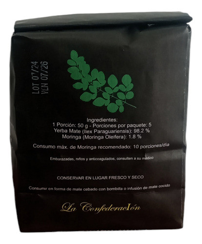Yerba Mate Tyga Con Moringa 250 Gr. 1