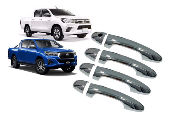 Cubre Manijas Cromadas Toyota Hilux Sw4 2016 - 2024 Kit X4 0 Cubre Manijas Cromadas Toyota Hilux Sw4 2016 - 2024 Kit X4 0