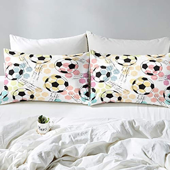 Juego De Ropa De Cama De Fútbol Para Niños, Funda De Edredón 1 Juego De Ropa De Cama De Fútbol Para Niños, Funda De Edredón 1