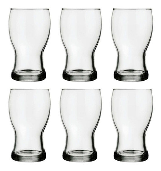 Vaso Para Cerveza De Vidrio 320 Ml Kit X6 Frevo Nadir 1