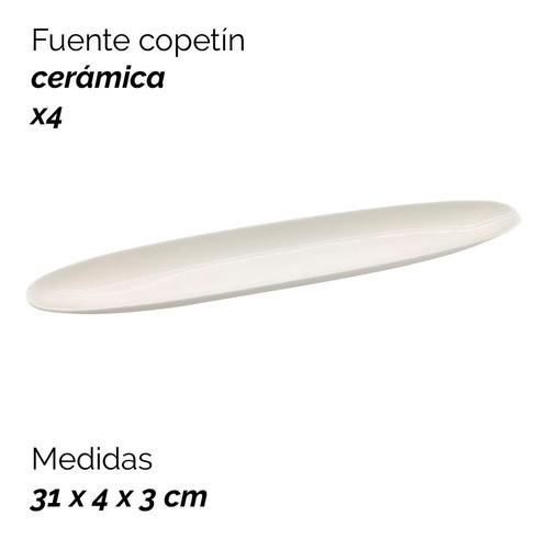 Fuente Cerámica Ch.alargada Pack X4 9755 1