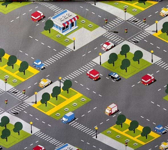 Lona Manta Pista Didáctica Infantil 100x150 Pueblo Lavable 0