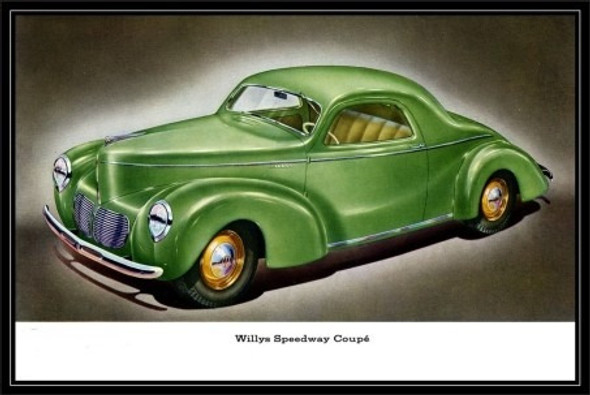 Willys Speedway Coupe Año 1940 Autos - Lámina 45x30 Cm. 1 Willys Speedway Coupe Año 1940 Autos - Lámina 45x30 Cm. 1