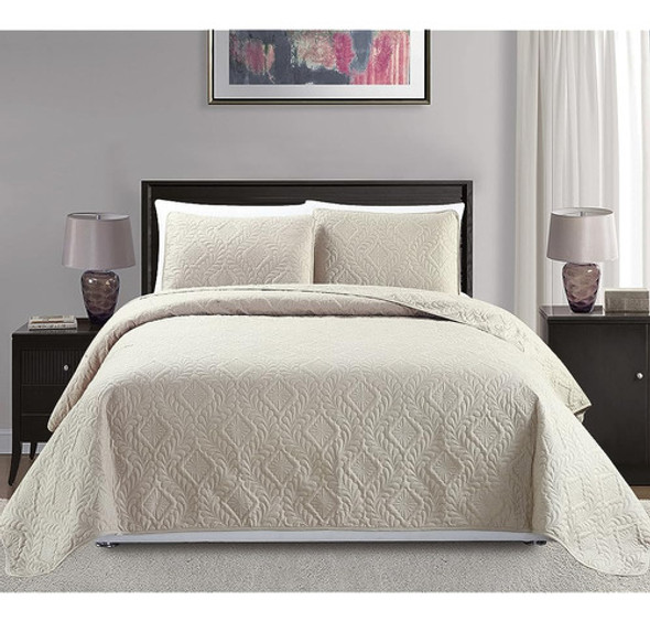 Mk Collection 3pc King / California King Over Size Diamond B 0