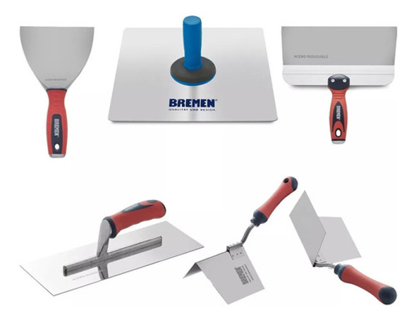 Kit Durlock Herramientas Bremen 6pz Espatula Llana Plato 0