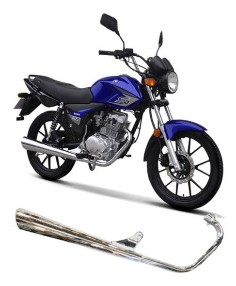 Caño De Escape Motomel Cg 150 S2 / S3 Original Motos Franco 0