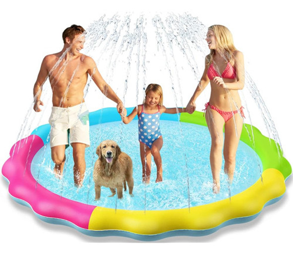 Jasonwell Splash Pad Sprinkler Para Niños Splash Play Mat Ou 0