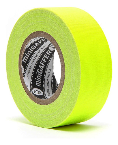 Dgtape 1 Pulgada X 11 Yardas Fluorescente Amarillo Mini Gaff 0
