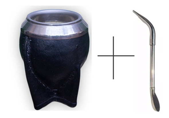 Mate Uruguayo Torpedo Virola Ancha Inox Bombilla Pico Loro 0