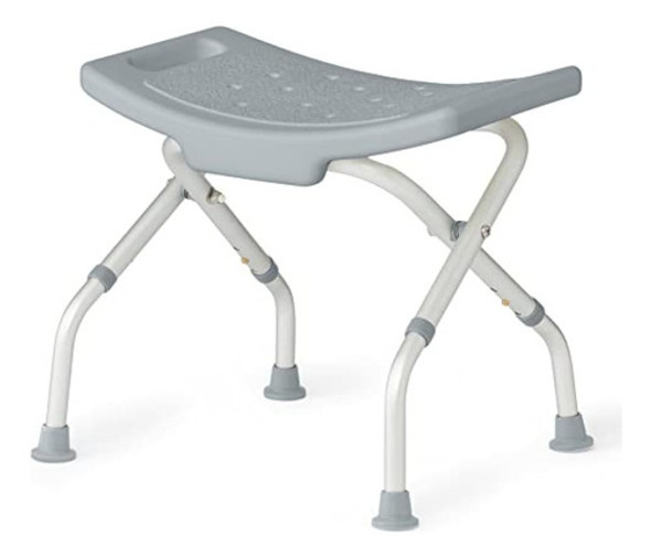 Medline Silla De Ducha Plegable Sin Respaldo, 1