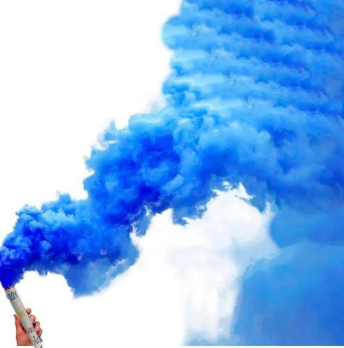 2 Bengalas De Humo Fiesta Revelación De Sexo Bebé Azul Nene 1