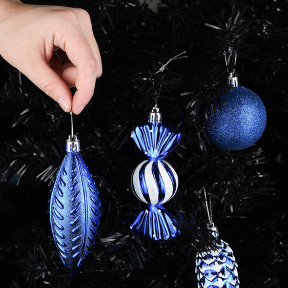 Adornos Navidenos Para Decoracion De Navidad, Color Azul, 24 1 Adornos Navidenos Para Decoracion De Navidad, Color Azul, 24 1