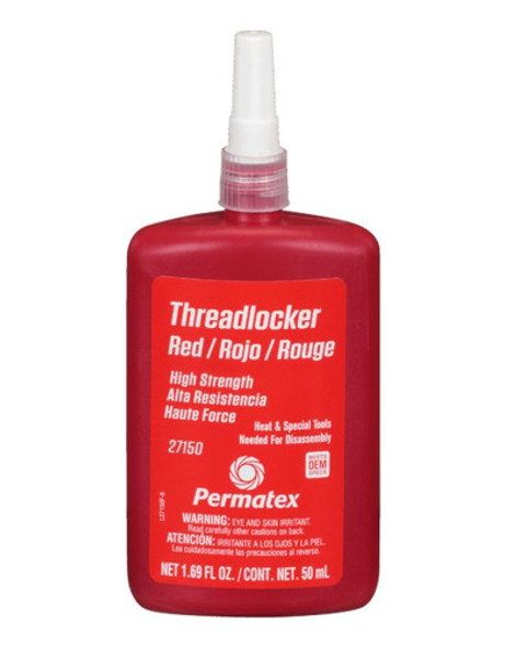 Permatex Sella Roscas Rojo Alta Resistencia 0