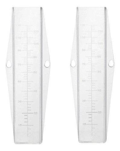 2x Medidor De Chuva Pluviômetro 150mm Transparente Em Cunha 0
