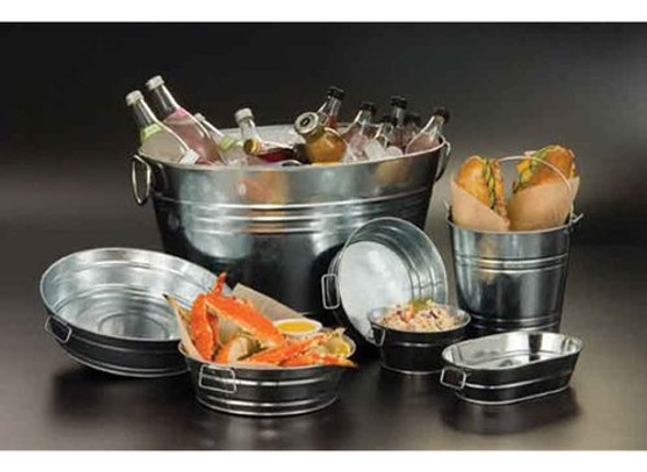 Cubeta De Acero Galvanizado Natural American Metalcraft Ptub 1