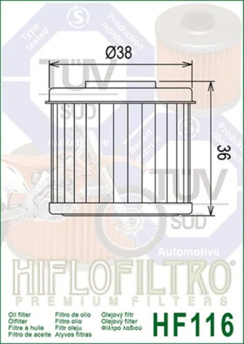 Filtro Aceite Hiflo Honda Crf 150 250 450 / Trx 450 Er 1