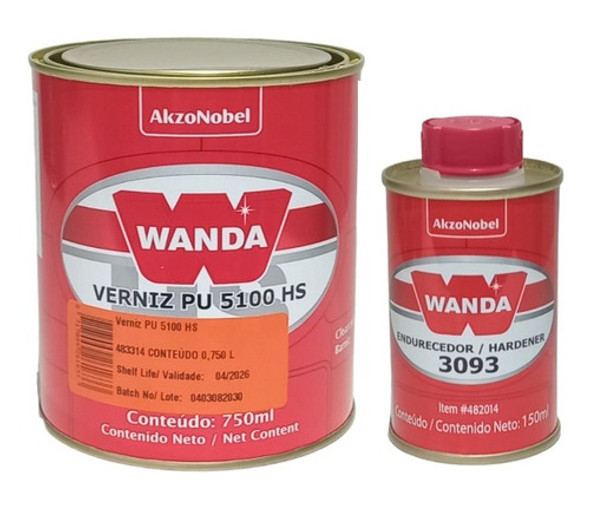 Wanda Barniz Pu 5100 0.75l + Endurecedor 3093 0.15lt 0 Wanda Barniz Pu 5100 0.75l + Endurecedor 3093 0.15lt 0